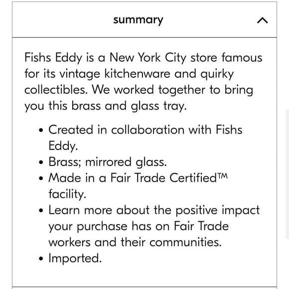 Fishs Eddy Gilded Cafe Mirror Tray - Picture 6 of 6